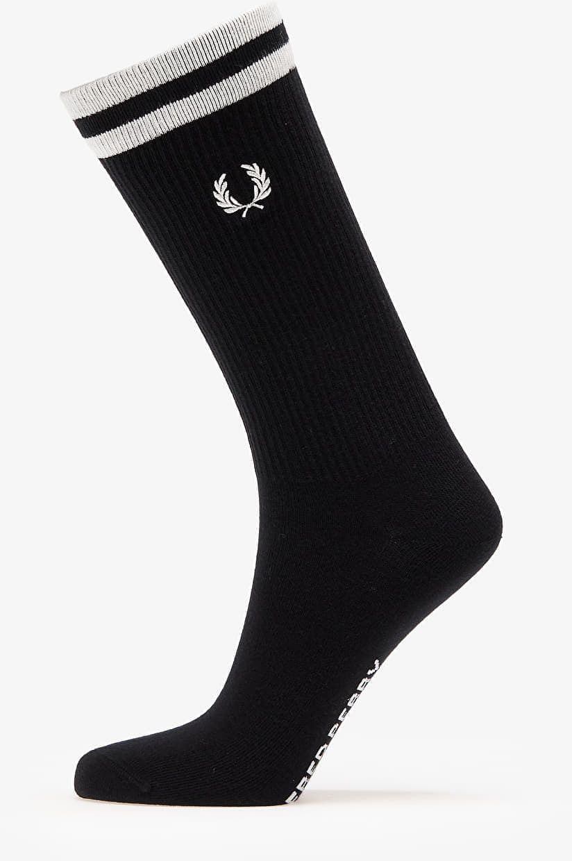 FRED PERRY Tipped Sports Sock Black/ Snow White 6-9