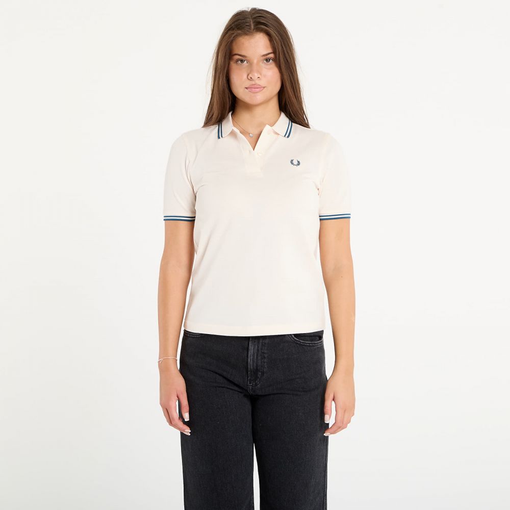 Tričko FRED PERRY Twin Tipped Fred Perry Shirt Silky Peach/ Dark Petrol 10
