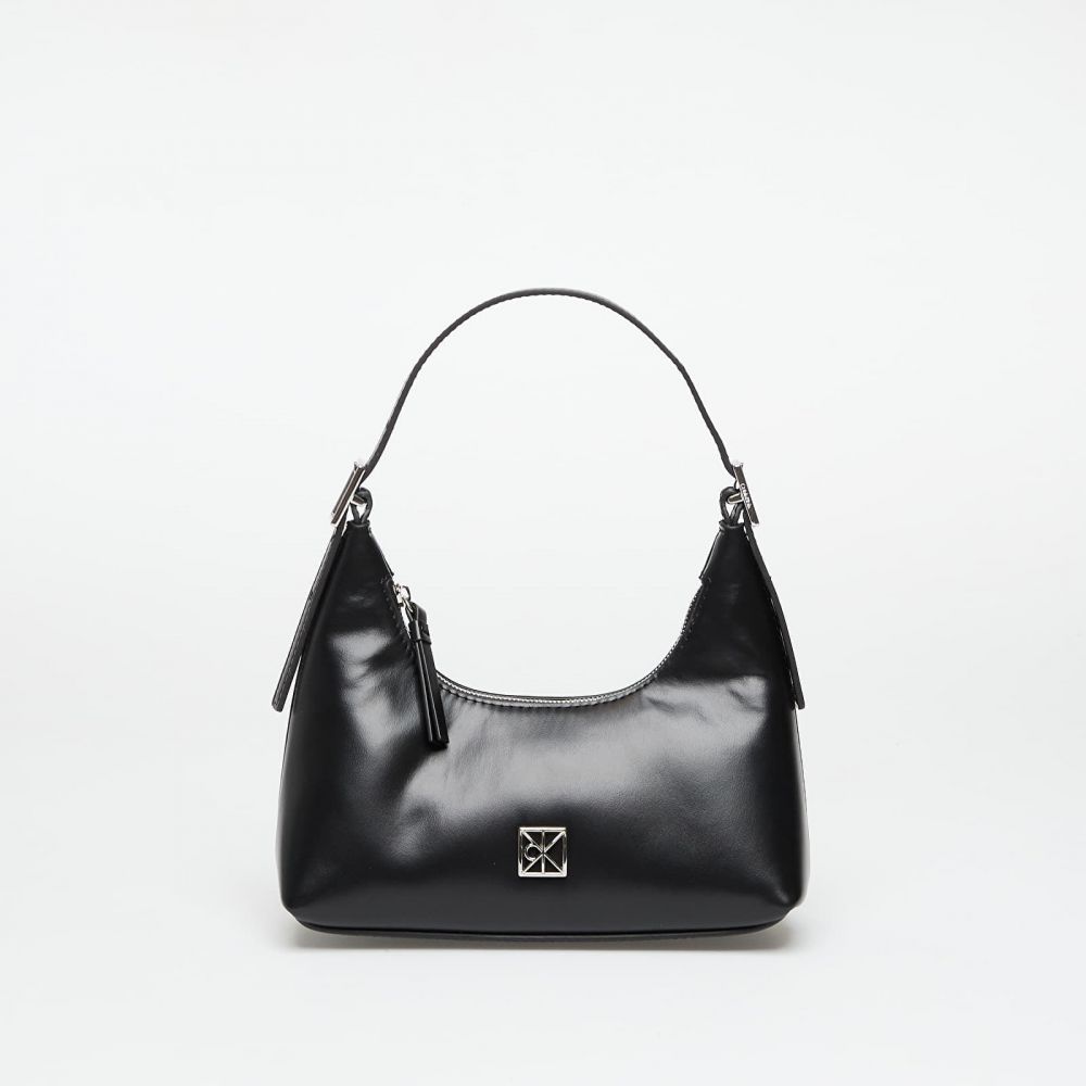 Calvin Klein Emblem Hw Leather Mini Shoulder Bag Black Universal