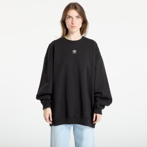 Mikina adidas Essentials Fleece Long Oversized Crew Sweatshirt Black L