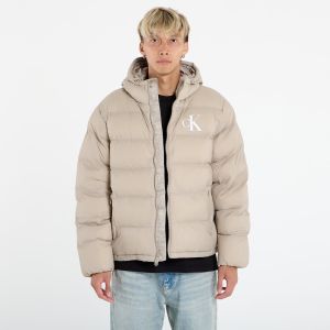 Bunda Calvin Klein Jeans Ls Nylon Monogram Pu Jacket Brown L