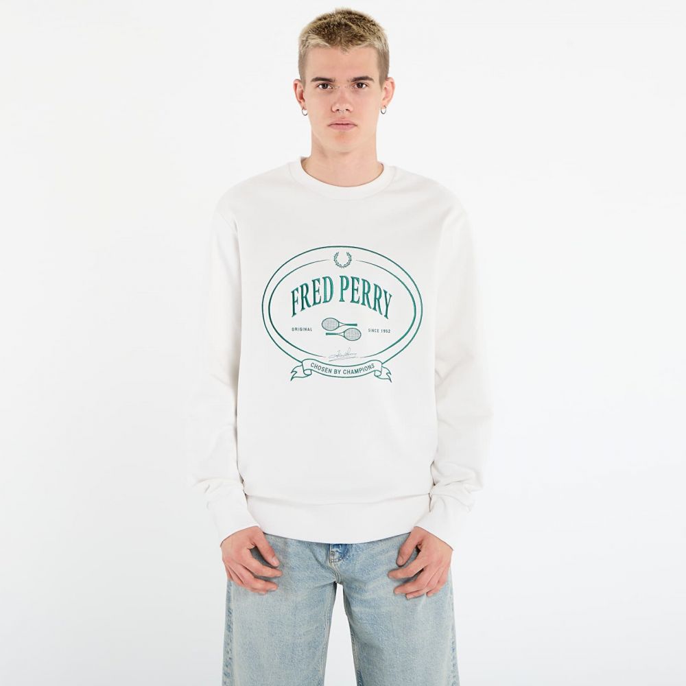 Mikina FRED PERRY Chosen By Champions Sweatshirt Snow White L