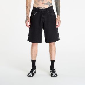 PLEASURES Daft Club Lucky Studded Jorts Black 28