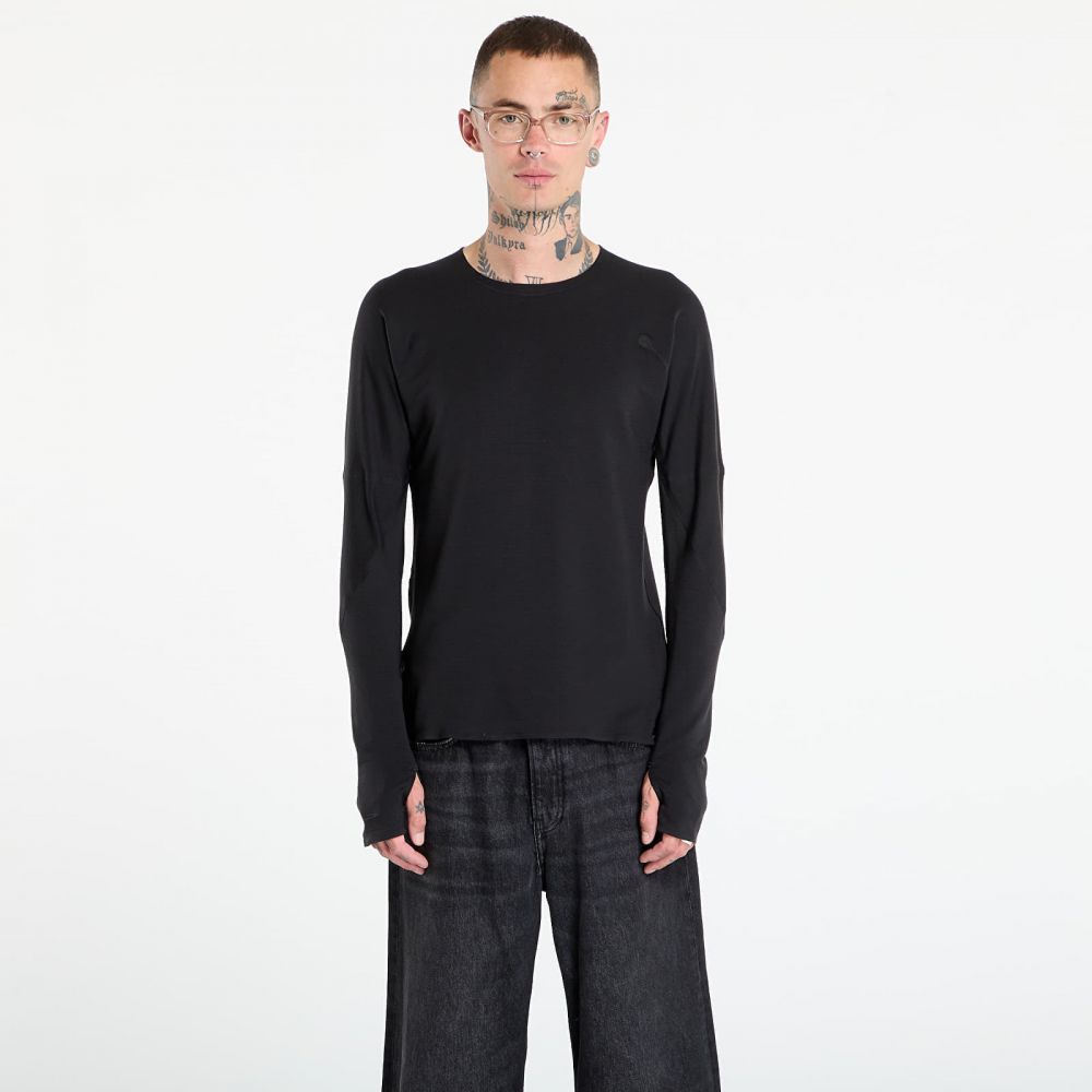 Tričko Y-3 M Running Long Sleeve T-Shirt Black L