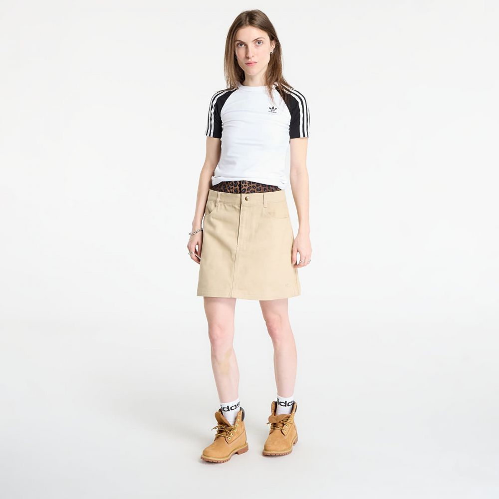 adidas Firebird Utility Mini Skirt Stone Khaki 10
