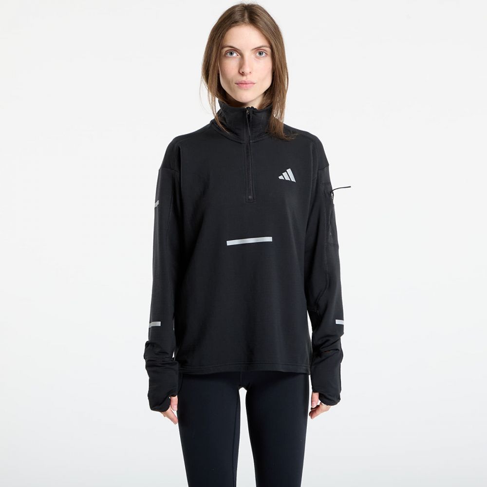 Mikina adidas Adi365 Running CLIMAWARM+ Half-Zip Black L