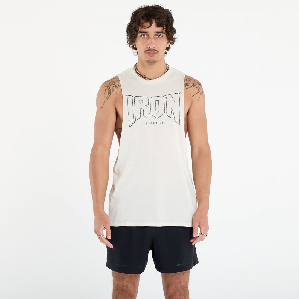 Under Armour Project Rock Tank Beige L