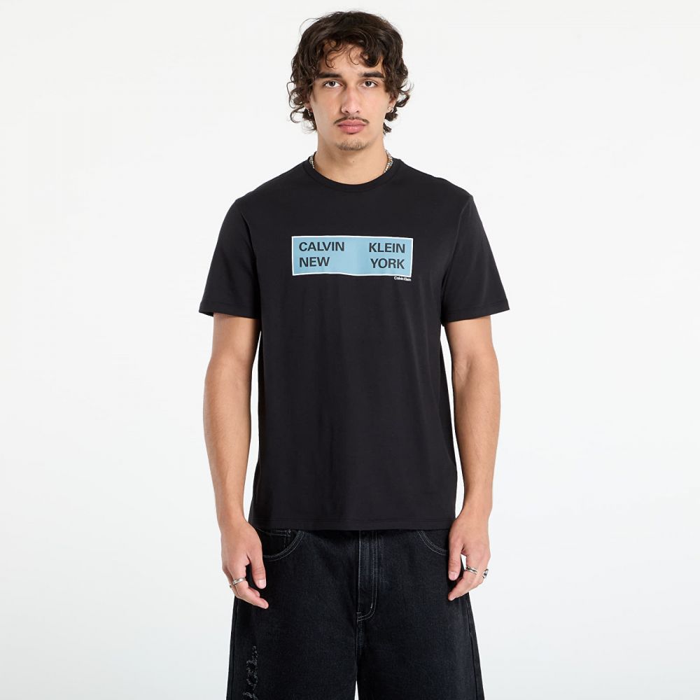 Tričko Calvin Klein Jeans SS CK NY Box Graphic Tee Black L