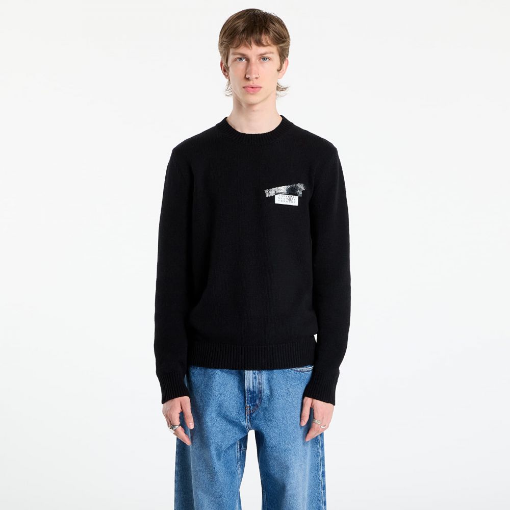 Sveter MM6 Maison Margiela Numeric Logo Crewneck Black L