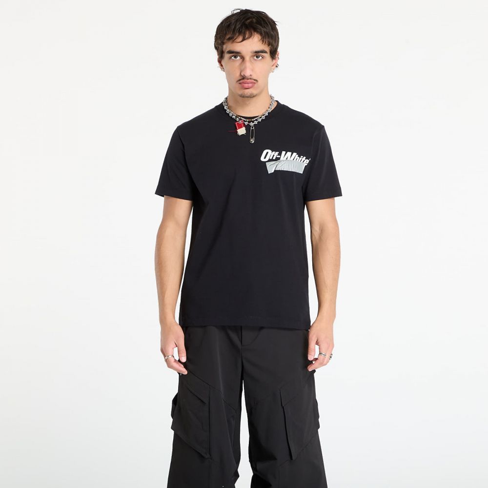Tričko Off-White Cupid Tape Slim S/S Tee Black/ White XXL