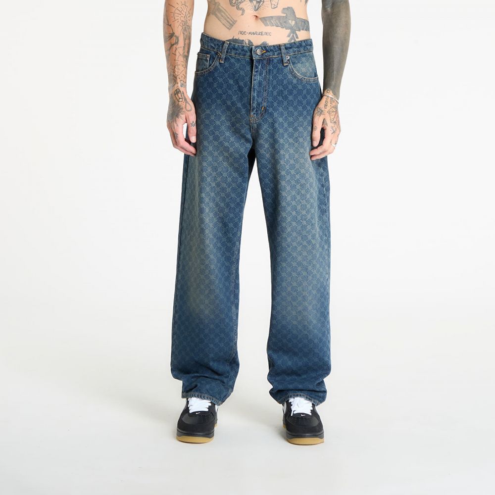 Kalhoty Daily Paper Amba Monogram Jeans Sand Blue M
