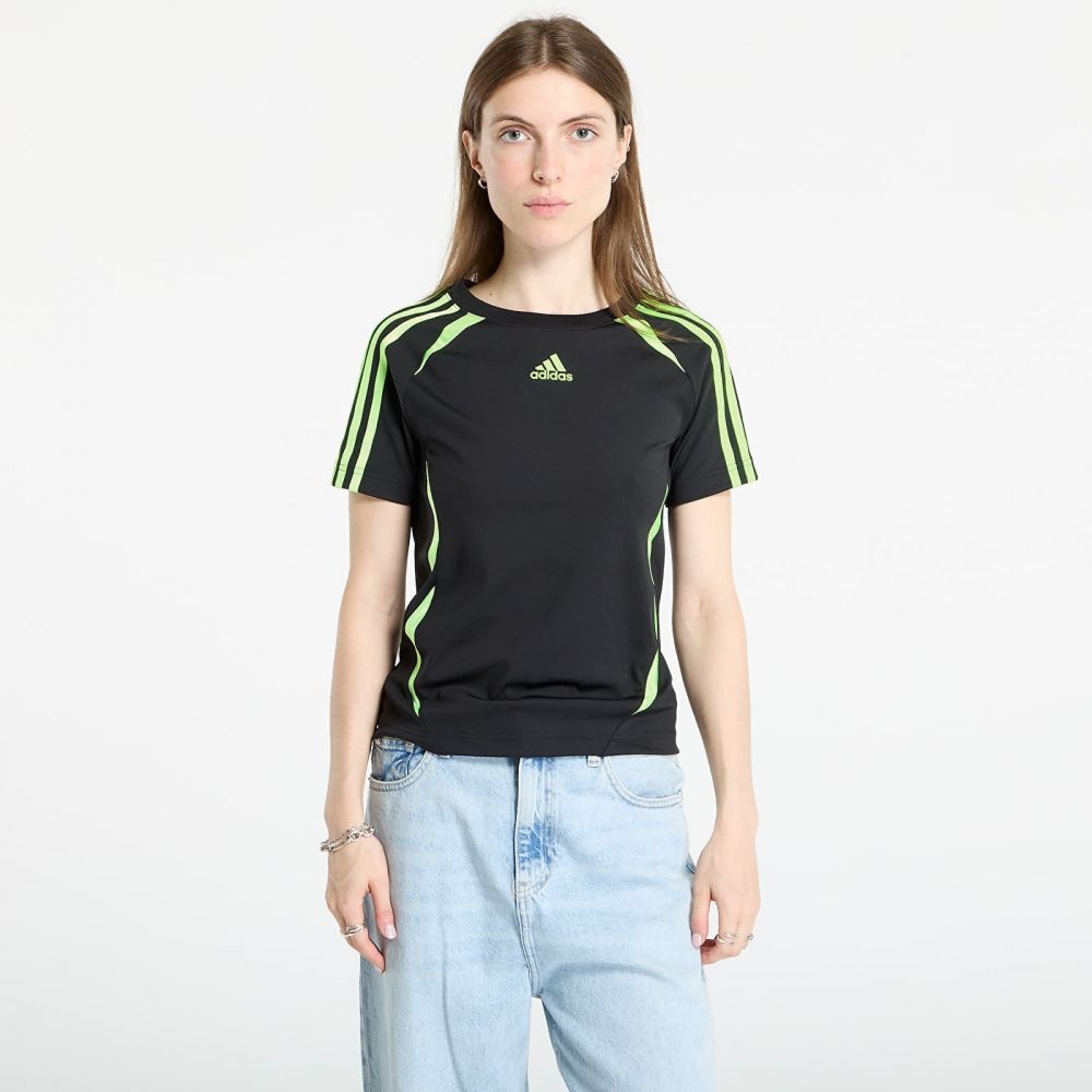 Tričko adidas Teamgeist Adicolor Slim Jersey Black/ Signal Green S