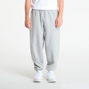 Kalhoty Nike Solo Swoosh Men's Cuffed Fleece Pants Dk Grey Heather/ Lt Smoke Grey/ White XXL