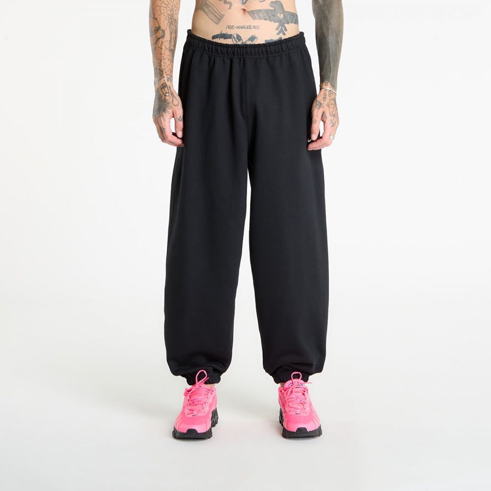 Kalhoty Nike Solo Swoosh Men's Cuffed Fleece Pants Black/ Black/ White XL