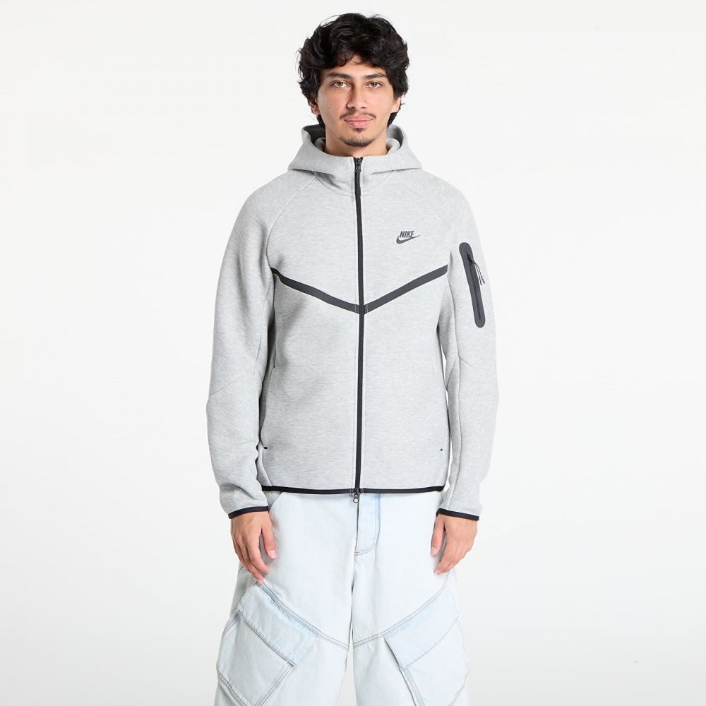 Bunda Nike Tech Men's Fleece Windrunner Full-Zip Jacket Dk Grey Heather/ Black M