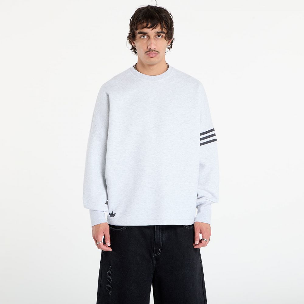Mikina adidas Neuclassics Oversized Crew Sweatshirt Light Grey Heather S