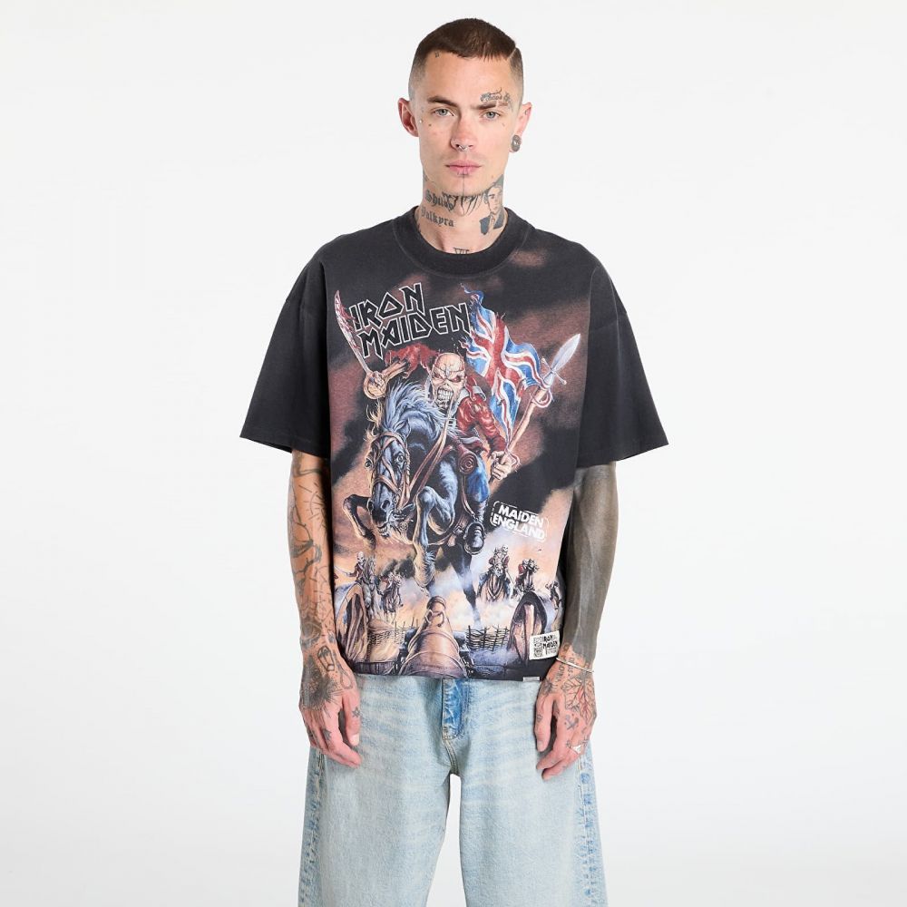 Tričko REPRESENT x Iron Maiden Steed T-Shirt Stained Black M