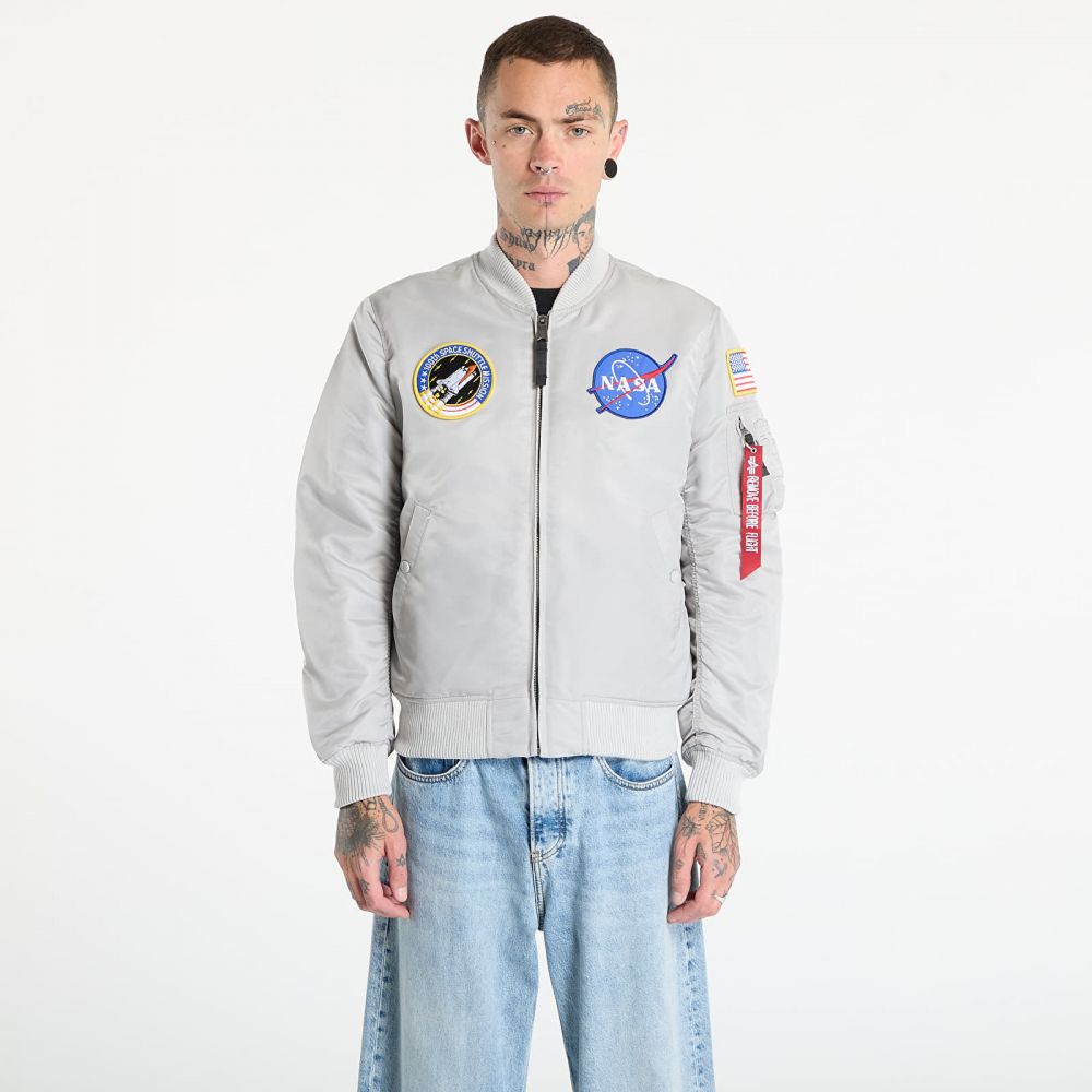 Bunda Alpha Industries MA-1 VF Vintage Fit NASA Pastel Grey XXL
