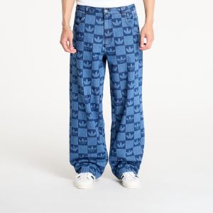 Džínsy adidas Monogram All Over Print Regular Denim Pants Indigo Denim 35