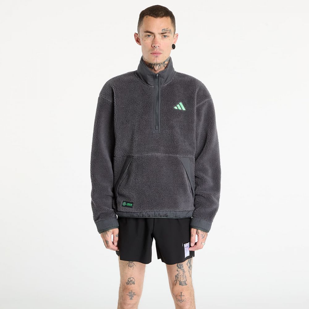 Mikina adidas Mercedes - AMG Petronas Formula One Team Premium Sweat Half-Zip Fleece Dgh Solid Grey S