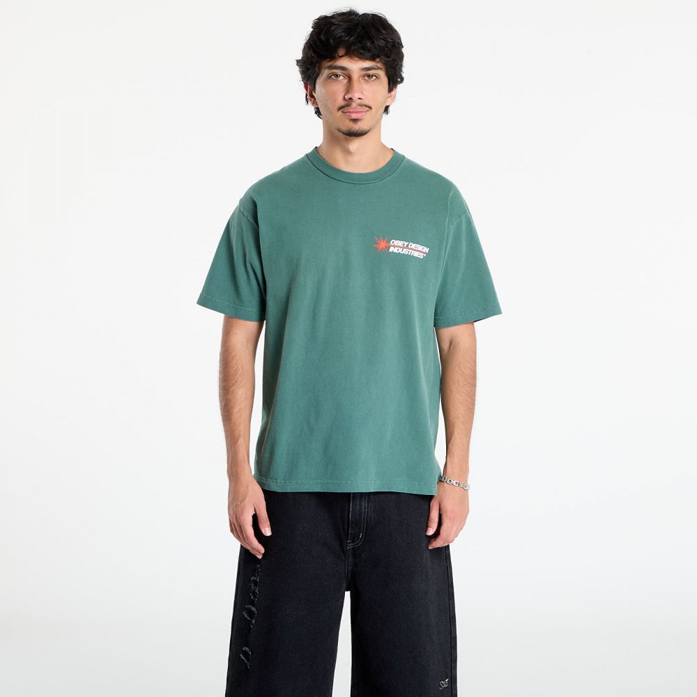 Tričko OBEY Design Industries T-Shirt Pigment Rain Forest S