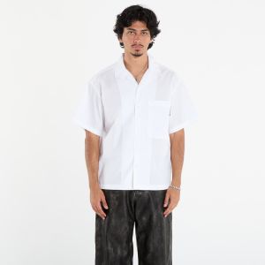 Košeľa Palm Angels Curved Logo Classic Shirt Ss White/ Black M