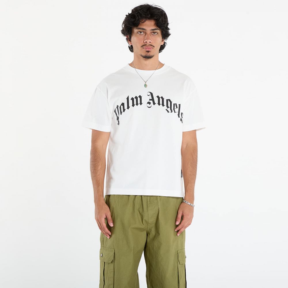 Tričko Palm Angels Curved Logo Reg Tee Off White/ Black M