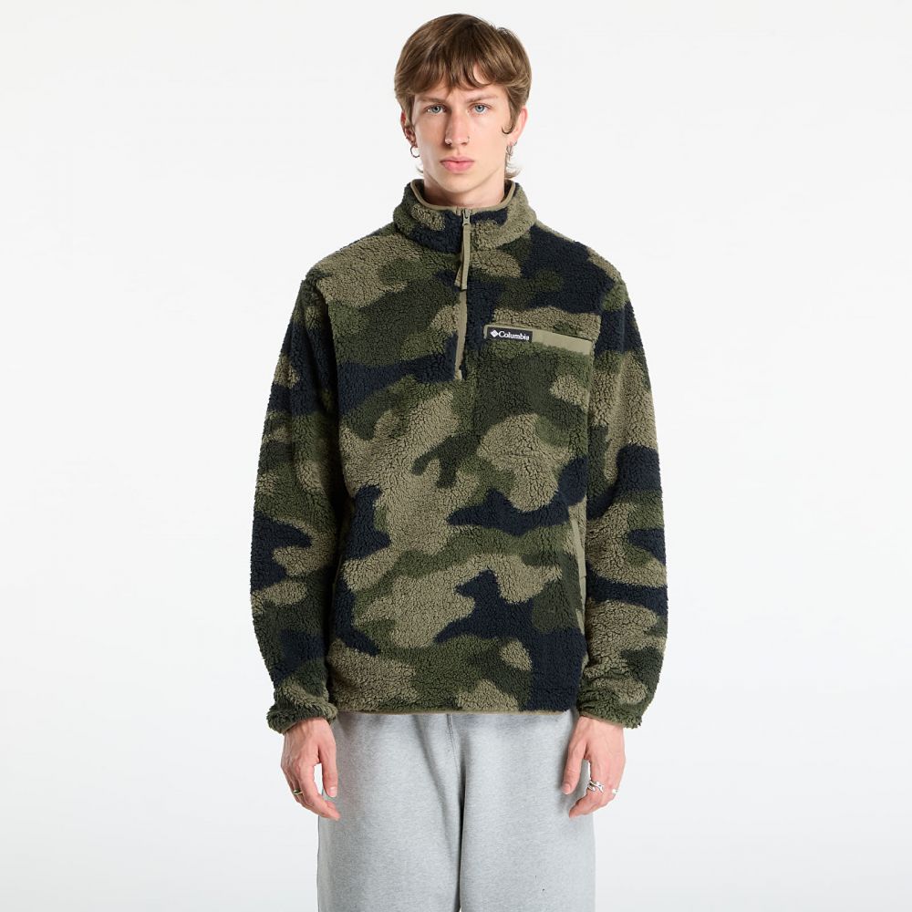 Mikina Columbia Rugged Ridge™ High Pile Half Zip Stone Green Mod Camo S