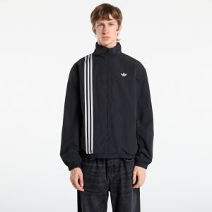 Bunda adidas Firebird Front Stripes Woven Track Top Black/ Stone Khaki/ Better Scarlet XXL