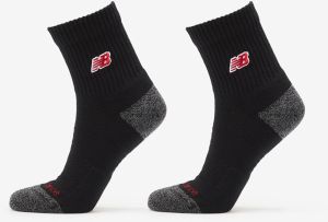 New Balance Active Premium Crew Quarter 2-Pack Black L