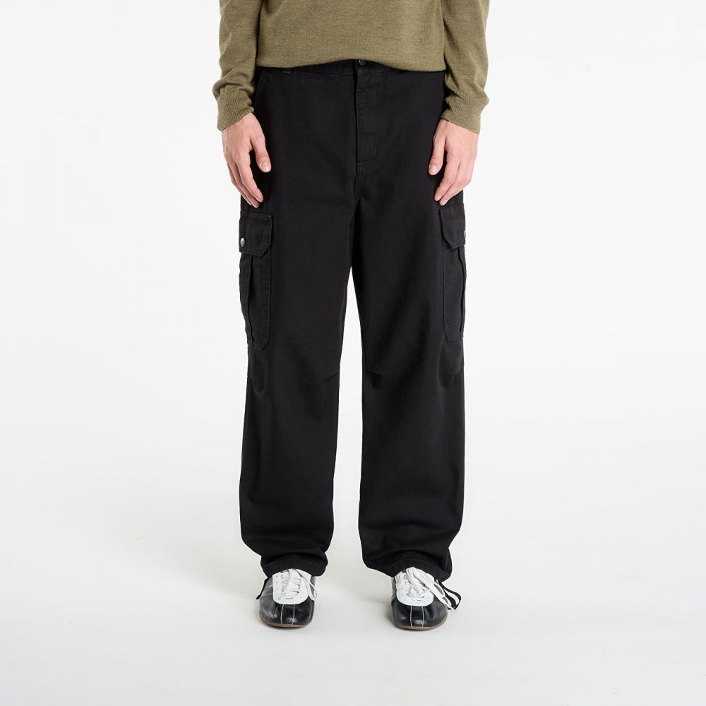 Kalhoty Carhartt WIP Stanton Cargo Pant Black Stone Washed XS