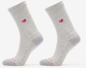 New Balance Active Premium Crew Socks 2-Pack Athletic Grey L