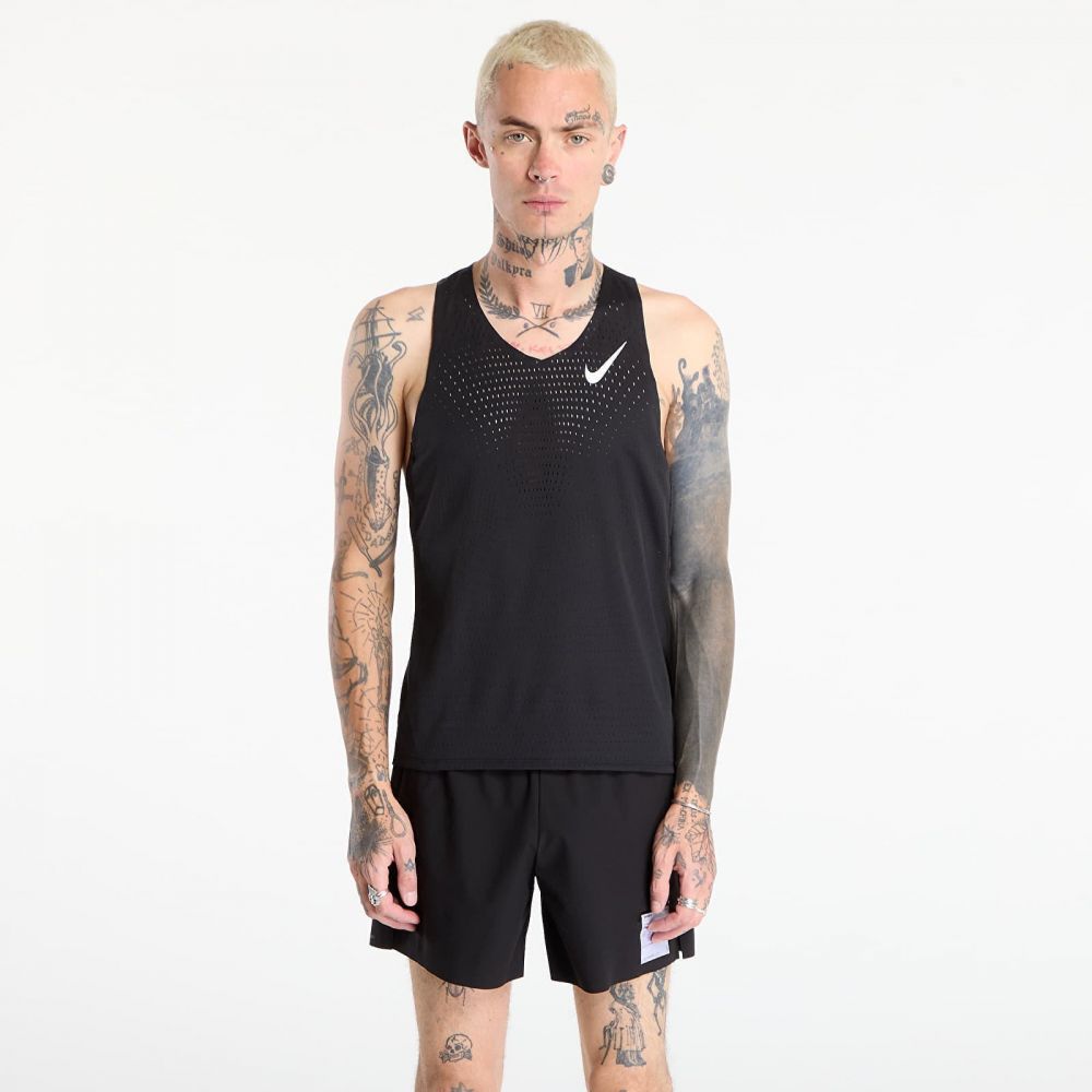 Nike AeroSwift Men's Dri-FIT ADV Running Singlet Black/ Summit White L