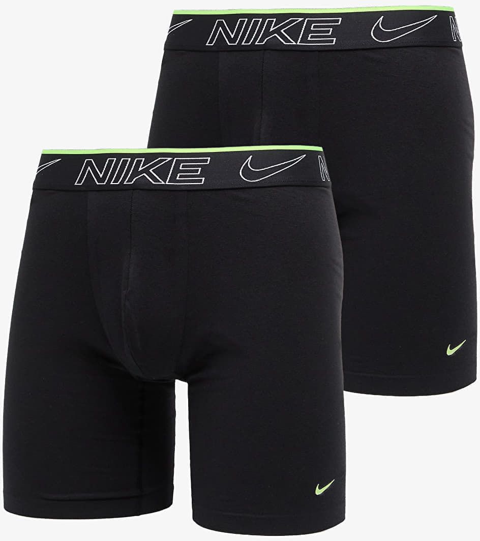 Nike Elite Cotton Stretch Long Boxer Brief 2-Pack Black M