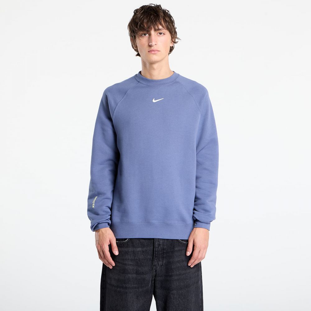 Mikina NOCTA Men's Fleece CS Crew Diffused Blue/ Citron Tint S