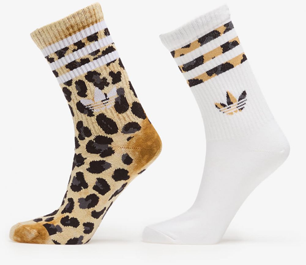 Ponožky adidas Leopard Crew Socks 2-Pack Bronze Strata L