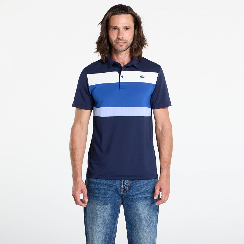 Tričko LACOSTE Men's S/S Polo Navy Blue/ France Blue-Flour L