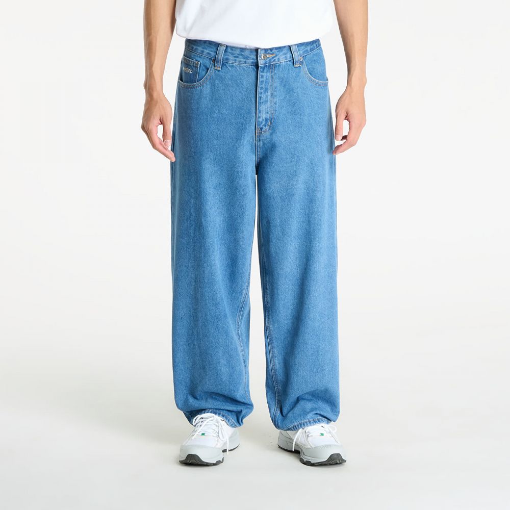 Kalhoty Wasted Paris Signature Casper Pant Washed Blue 34