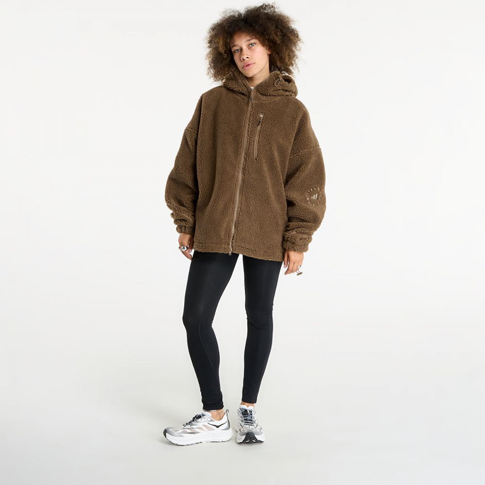 Bunda adidas By Stella McCartney Full-Zip Winter Fleece Brown Moss/ Wild Brown L