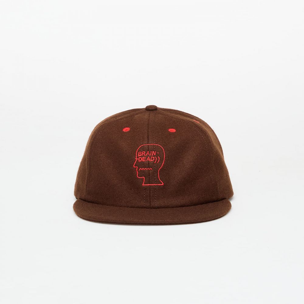 Šiltovka Brain Dead Flannel Classic Logohead 6 Panel Hat Brown Universal