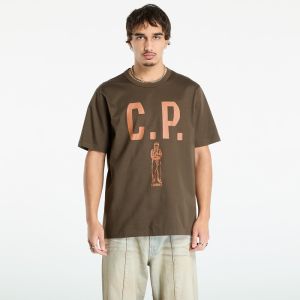 Tričko C.P. Company Mercerized 30/2 Jersey Twisted Short Sleeve Logo T-Shirt Ivy Green XXL