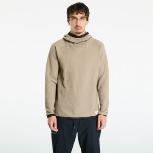 Mikina Craft Grid Hood Taupe S