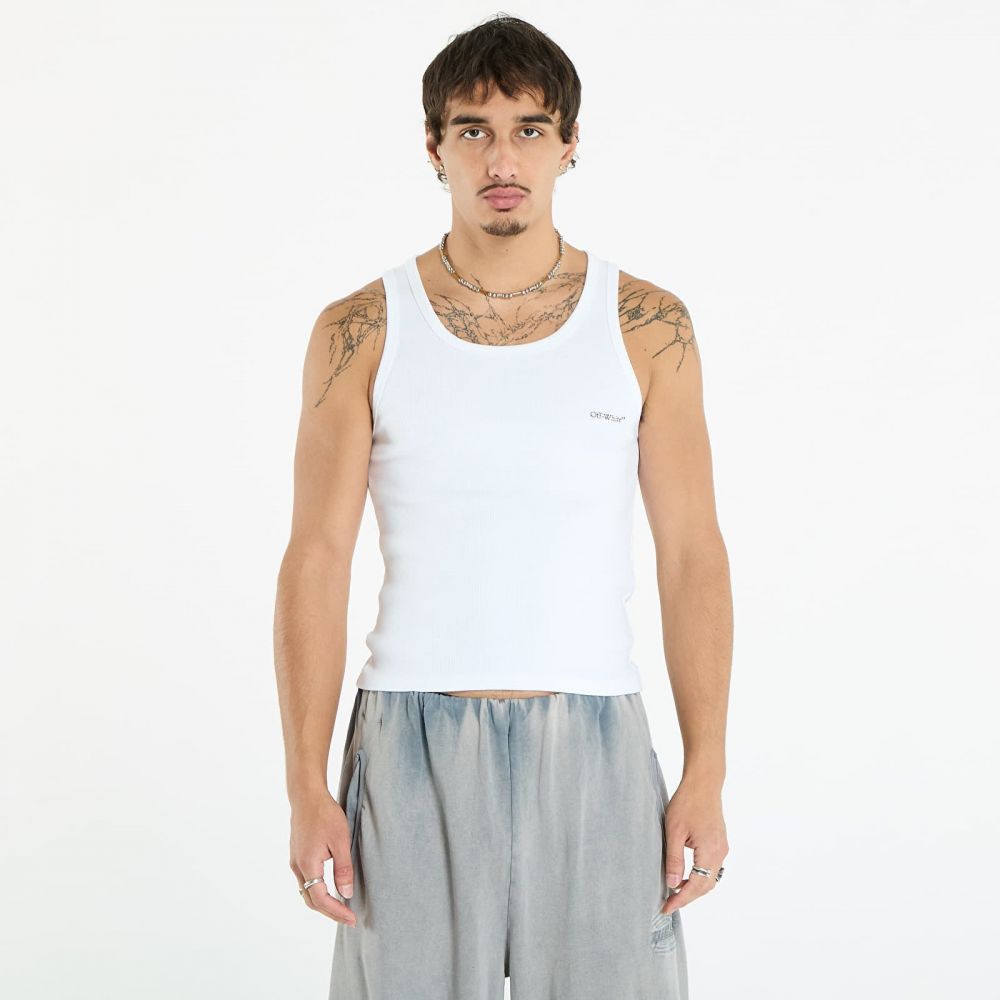 Off-White Off Bookish Rib Tanktop White/ Black XL
