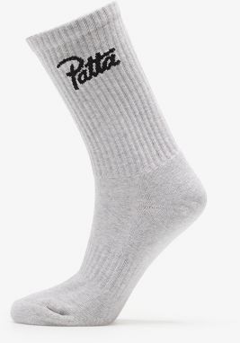 Patta Script Logo Sports Sock Melange Grey 38-42