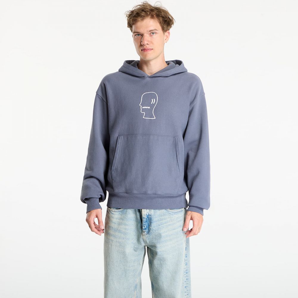 Mikina Brain Dead Logo Head Hoodie Slate M