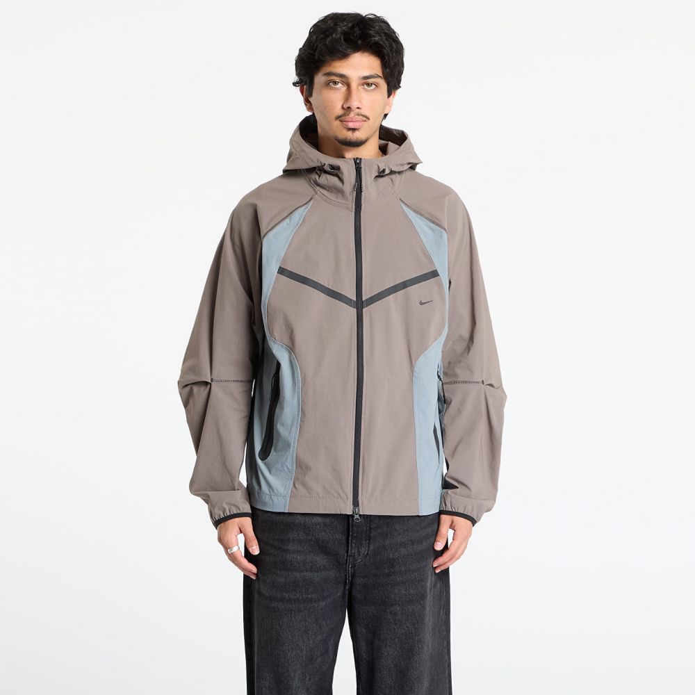 Bunda Nike Tech Men's Dri-FIT Woven Color-Block Windrunner Loose Jacket Cave Stone/ Cool Grey/ Black S