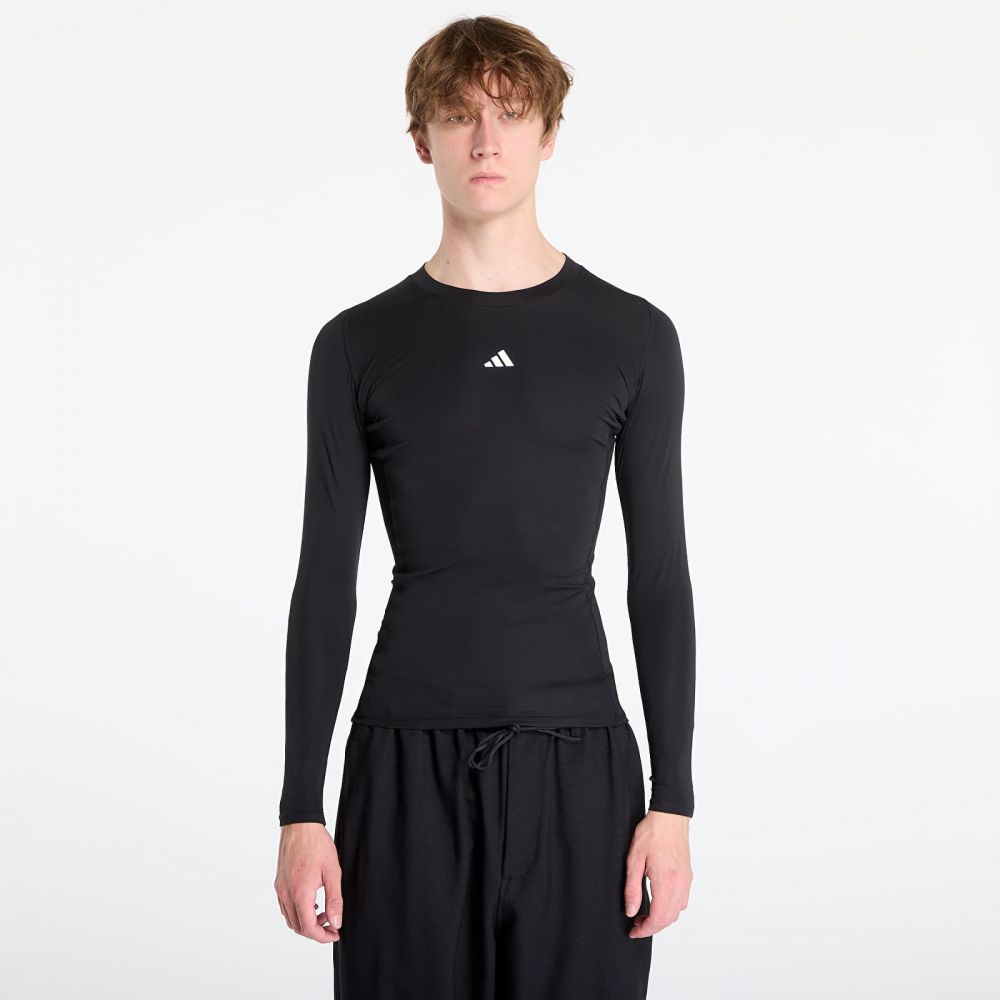 Tričko adidas TECHFIT Compression Training Long Sleeve Long-Sleeve Top Black/ A Charcoal XL
