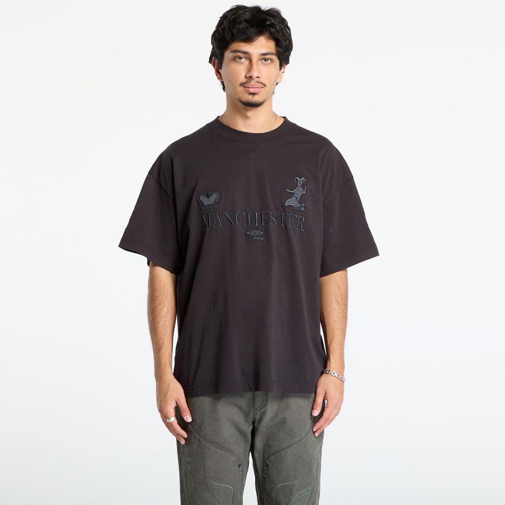 Tričko Umbro Manc T-Shirt Washed Black L