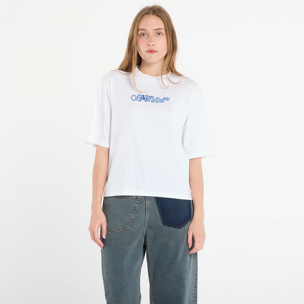 Tričko Off-White Cloudy Arrow Boxy Tee White/ Electric Blue M