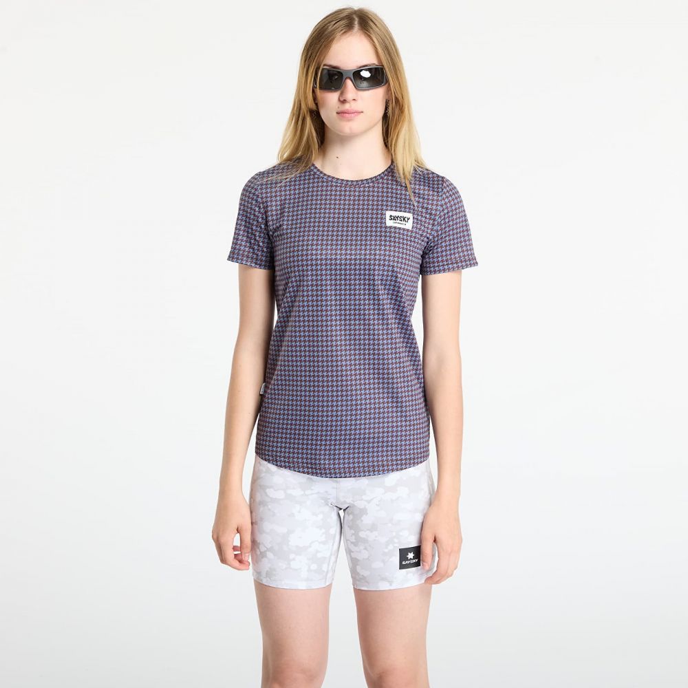 Tričko SAYSKY W Houndstooth Combat T-Shirt Blue Aop S